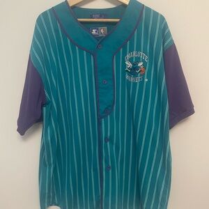 Starter Teal and Purple NBA Jersey